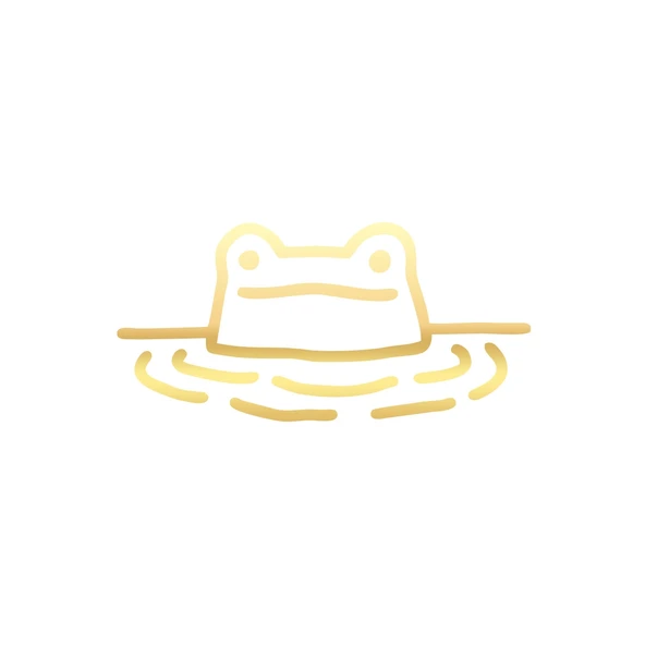 Kurbağa Sticker 17x17 Cm Gold ürün görseli 1
