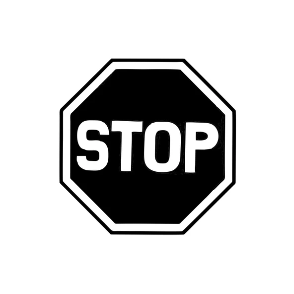 Stop Stikcer 17x17 Cm Siyah ürün görseli 1