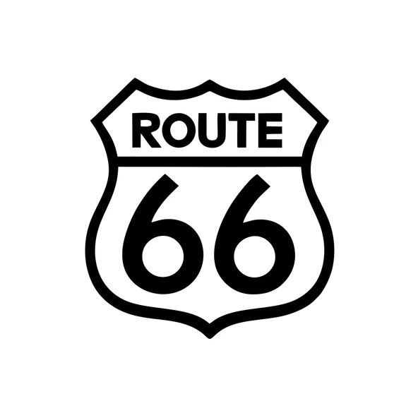 Route 66 Sticker 17x17 Cm Siyah ürün görseli 1