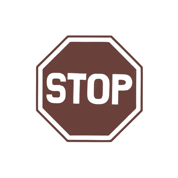 Stop Stikcer 17x17 Cm Kahverengi ürün görseli 1