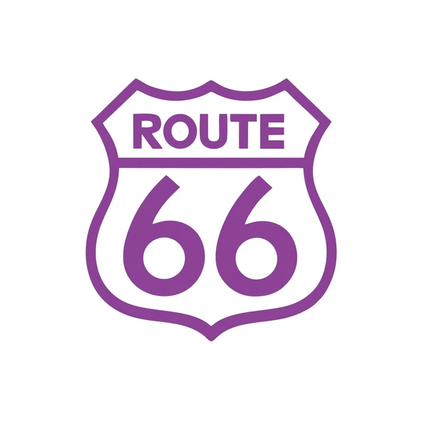 Route 66 Sticker 17x17 Cm Mor ürün görseli 1