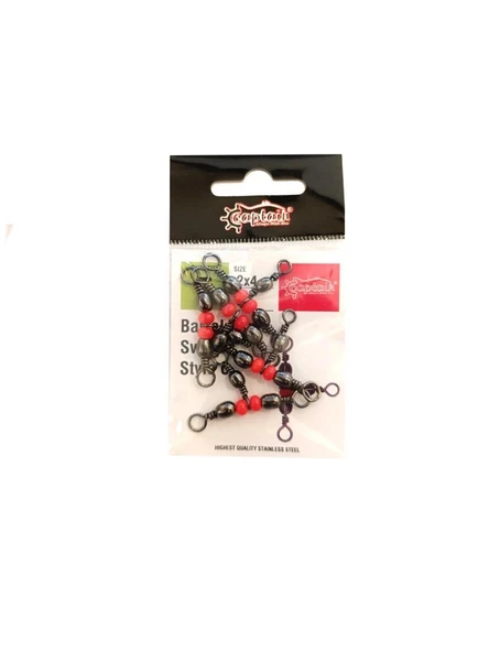 Captain 5129 Üçlü Boncuklu T Fırdöndü 5 Adet Black Nikel ürün görseli 1
