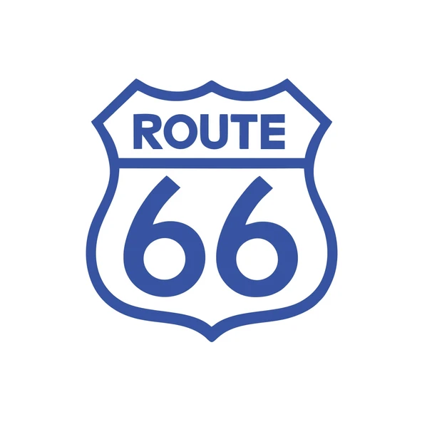 Route 66 Sticker 17x17 Cm Mavi ürün görseli 1