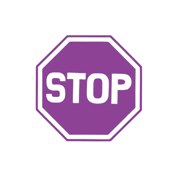 Stop Stikcer 17x17 Cm Mor ürün görseli 1