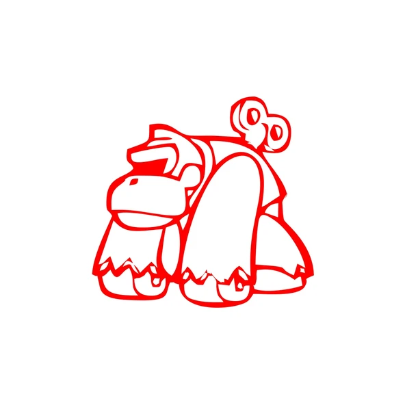 Goril Sticker 17x17 Cm Kırmızı ürün görseli 1