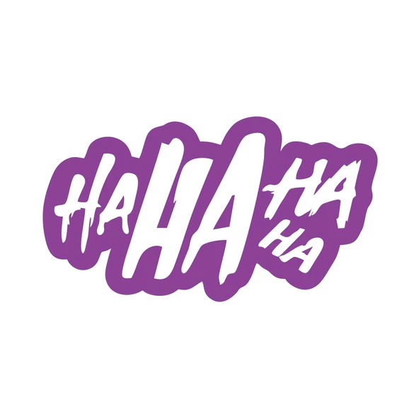 Ha ha ha ha Sticker 17x17 Cm Mor ürün görseli 1