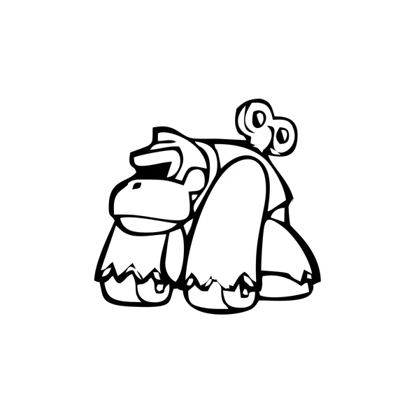 Goril Sticker 17x17 Cm Siyah ürün görseli 1
