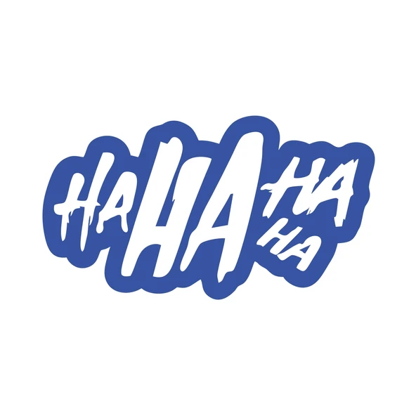 Ha ha ha ha Sticker 17x17 Cm Mavi ürün görseli 1