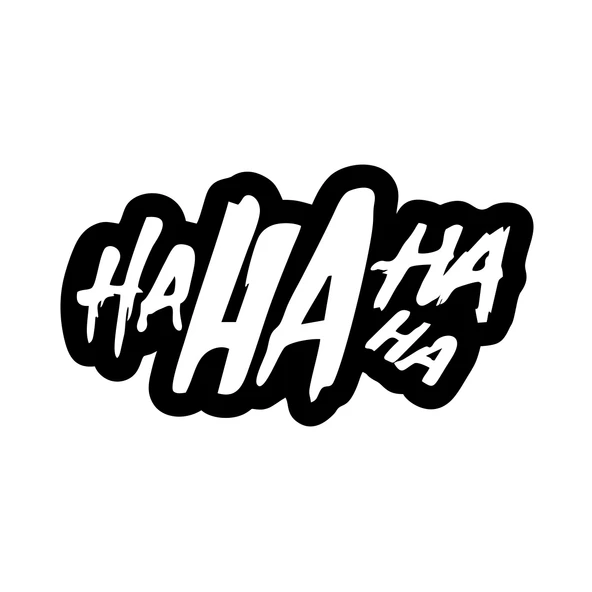 Ha ha ha ha Sticker 17x17 Cm Siyah ürün görseli 1