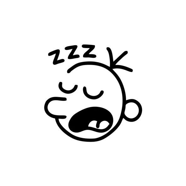 Zzz Uyuyan Surat Sticker 17x17 Cm Siyah ürün görseli 1