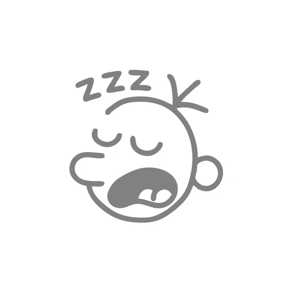 Zzz Uyuyan Surat Sticker 17x17 Cm Gri ürün görseli 1