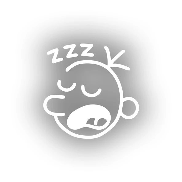 Zzz Uyuyan Surat Sticker 17x17 Cm Beyaz ürün görseli 1