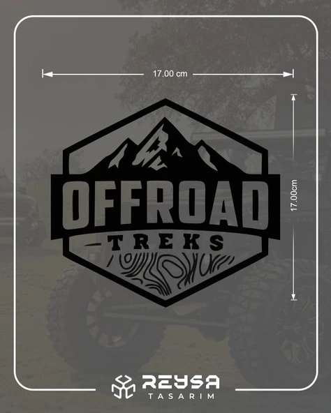 Offroad ve Dağ Sticker 17x17 Cm Siyah - Resim 2