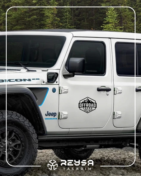 Offroad ve Dağ Sticker 17x17 Cm Siyah - Resim 3