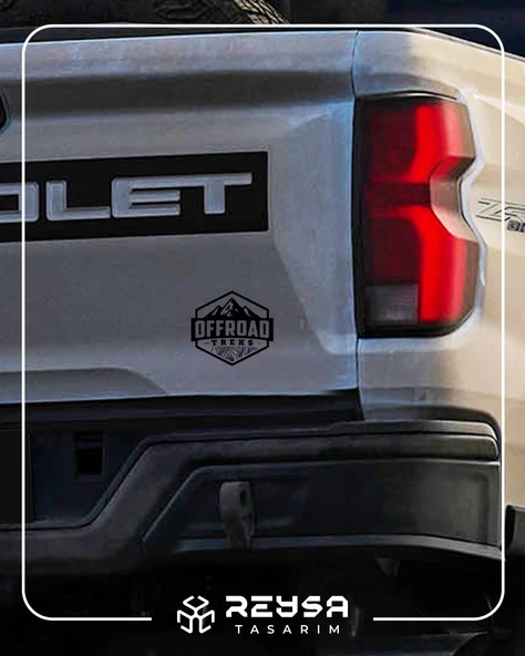 Offroad ve Dağ Sticker 17x17 Cm Siyah - Resim 4