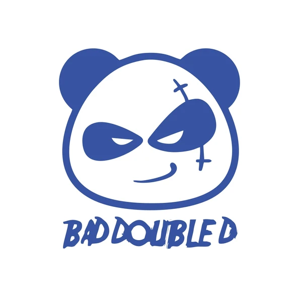 Kötü Panda Sticker 17x17 Cm Mavi ürün görseli 1