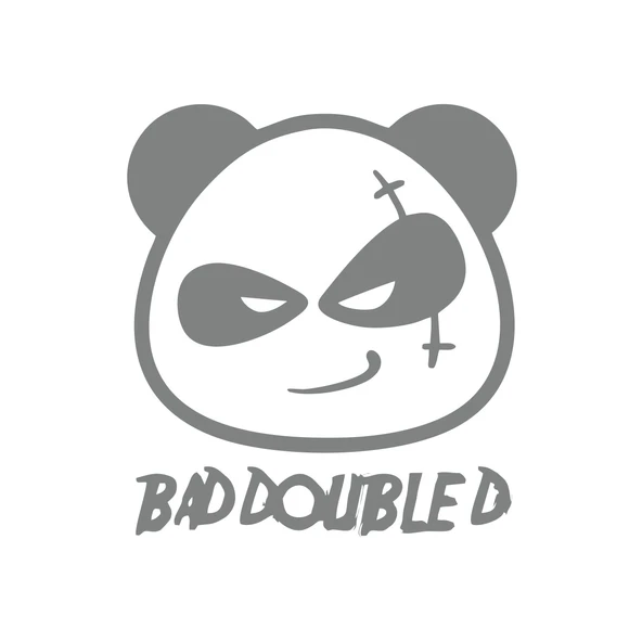 Kötü Panda Sticker 17x17 Cm Gri ürün görseli 1
