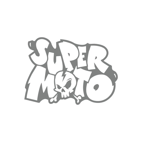 Super Moto Sticker 17x17 Cm Gri ürün görseli 1