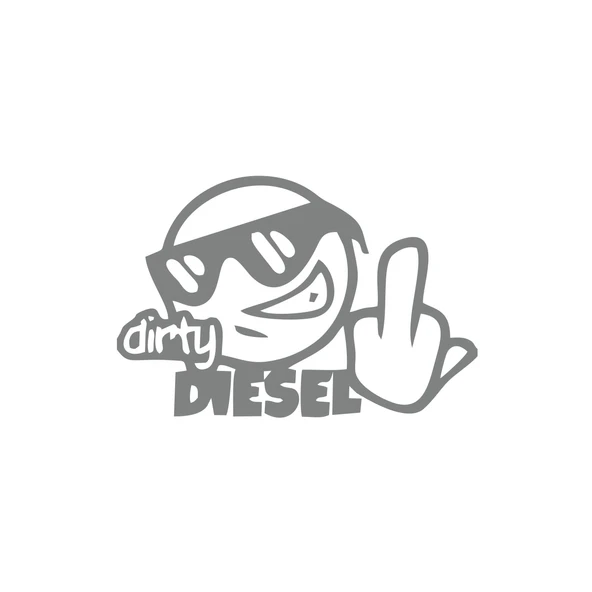 Dirty Diesel Sitcker 17x17 Cm Gri ürün görseli 1