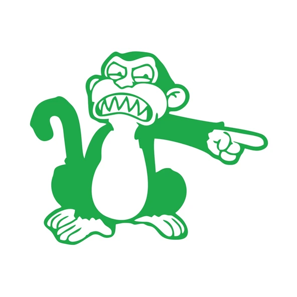 Maymun Sticker 17x17 Cm Yeşil ürün görseli 1