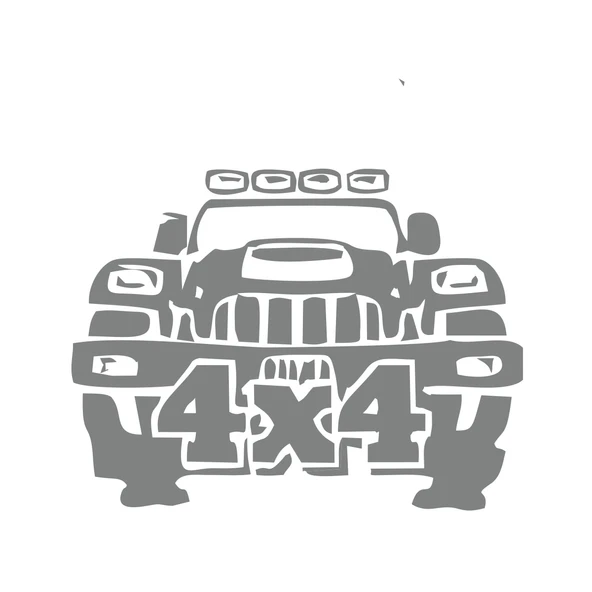 4x4 Off Road Jeep  Sticker 17x17 Cm Gri ürün görseli 1