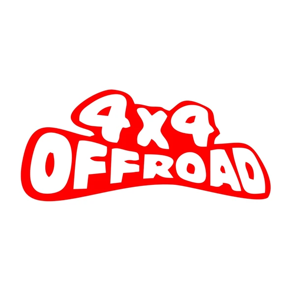 4x4 Off Road Sticker 17x17 Cm Kırmızı ürün görseli 1
