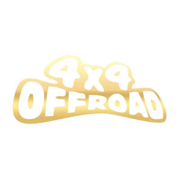 4x4 Off Road Sticker 17x17 Cm Gold ürün görseli 1