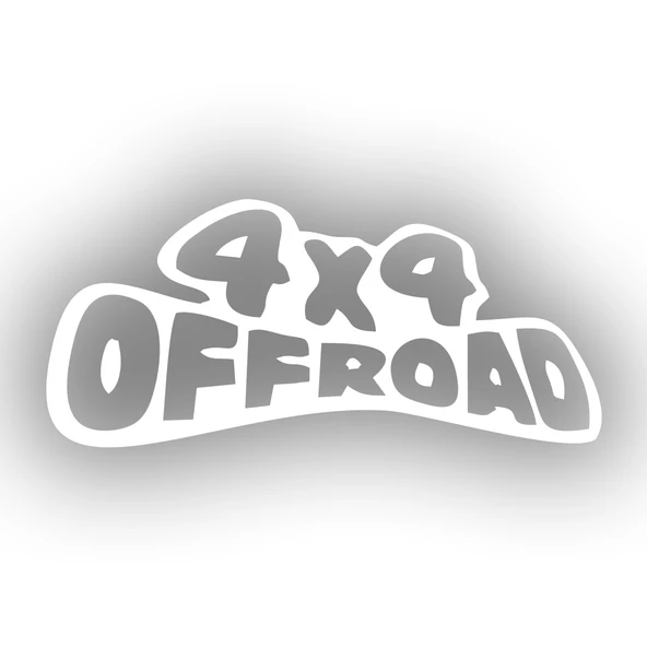 4x4 Off Road Sticker 17x17 Cm Beyaz ürün görseli 1