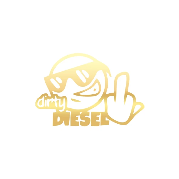 Dirty Diesel Sitcker 17x17 Cm Gold ürün görseli 1