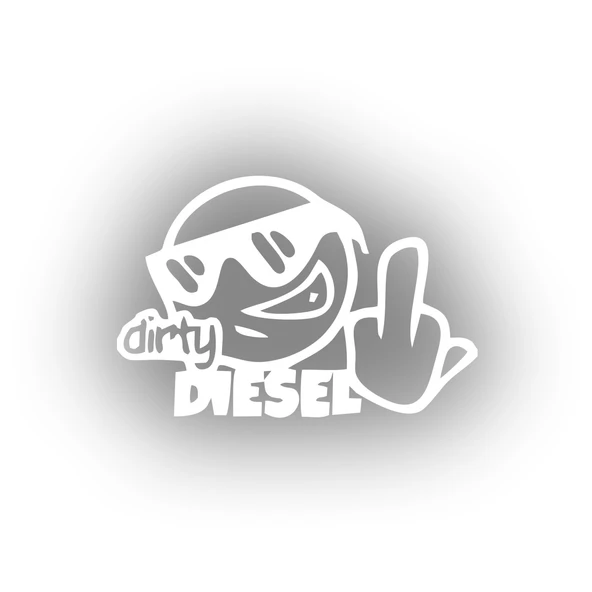 Dirty Diesel Sitcker 17x17 Cm Beyaz ürün görseli 1