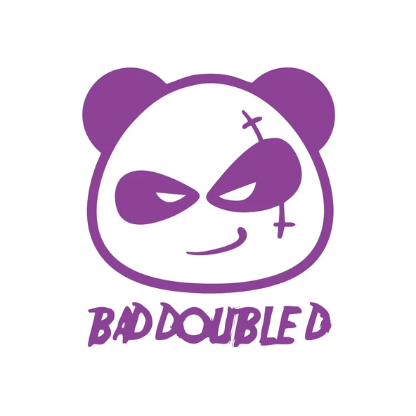 Kötü Panda Sticker 17x17 Cm Mor ürün görseli 1