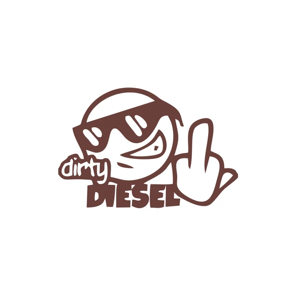 Dirty Diesel Sitcker 17x17 Cm Kahverengi ürün görseli 1