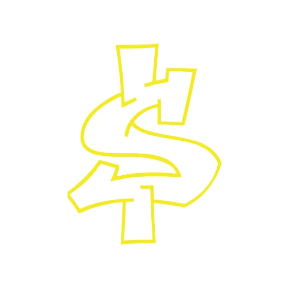 Dolar Sticker 17x17 Cm Sarı ürün görseli 1