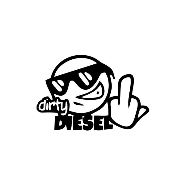Dirty Diesel Sitcker 17x17 Cm Siyah ürün görseli 1