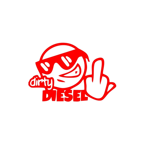 Dirty Diesel Sitcker 17x17 Cm Kırmızı ürün görseli 1
