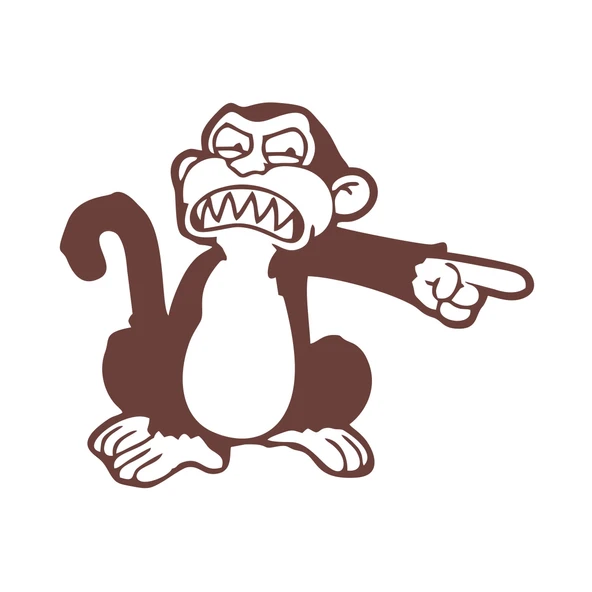 Maymun Sticker 17x17 Cm Kahverengi ürün görseli 1