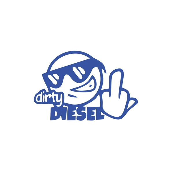 Dirty Diesel Sitcker 17x17 Cm Mavi ürün görseli 1