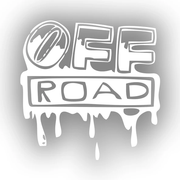 Offroad Sticker 17x17 Cm Beyaz ürün görseli 1