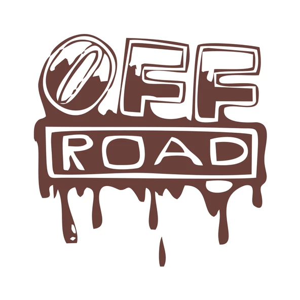 Offroad Sticker 17x17 Cm Kahverengi ürün görseli 1