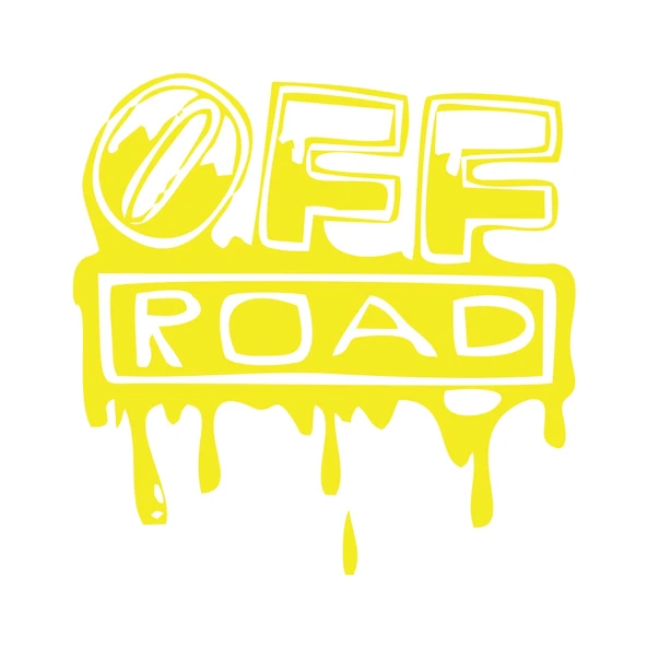 Offroad Sticker 17x17 Cm Sarı ürün görseli 1