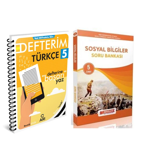 Arı Yayıncılık 5. Sınıf Türkçe Akıllı Defteri ve Referans Sosyal Bilgiler Soru Bankası Seti 2 Kitap ürün görseli 1