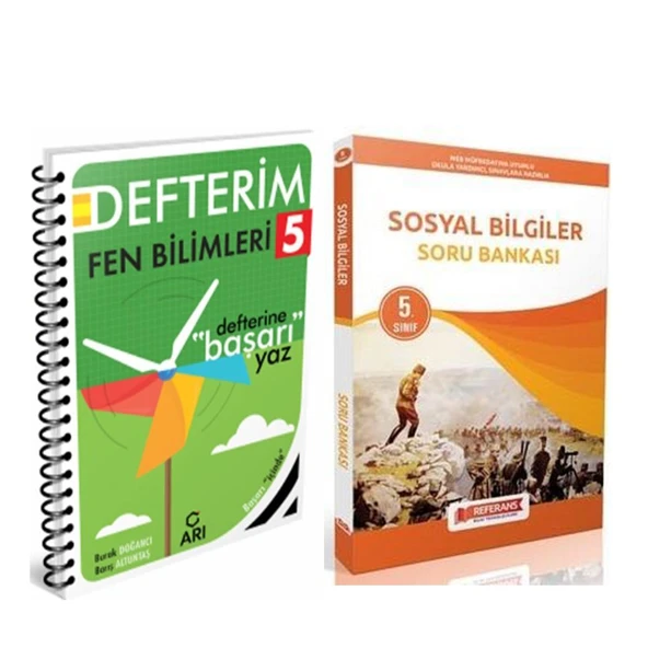 Arı 5. Sınıf Fen Bilimleri Akıllı Defteri ve Referans Sosyal Bilgiler Soru Bankası Seti 2 Kitap ürün görseli 1