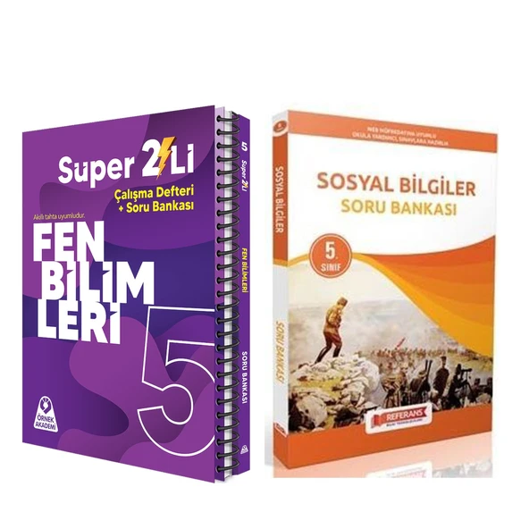 Örnek 5. Sınıf Süper İkili Fen Bilimleri Seti ve Referans Sosyal Bilgiler Soru Bankası 2 Kitap ürün görseli 1
