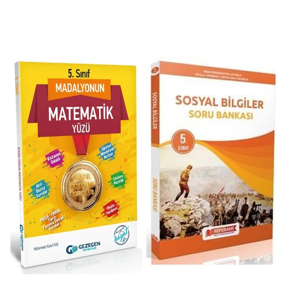 Gezegen 5. Sınıf Madalyonun Matematik Yüzü ve Referans Sosyal Bilgiler Soru Bankası Seti 2 Kitap ürün görseli 1
