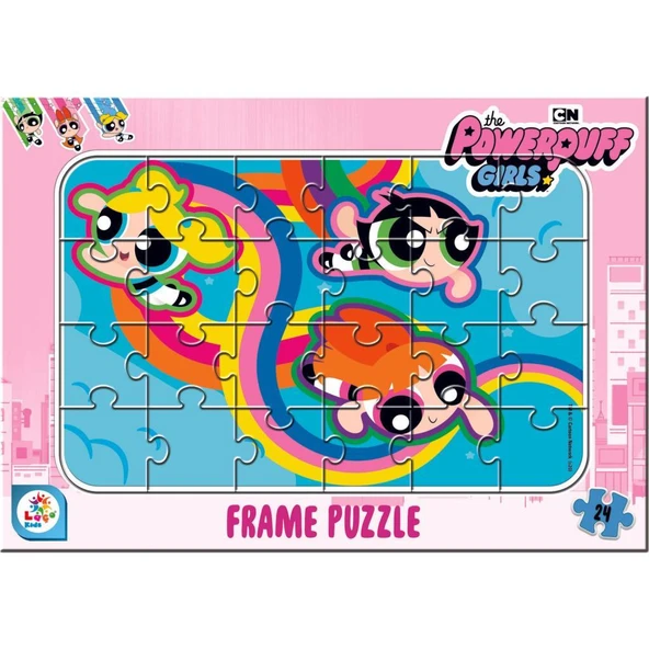 Laço Kids Powerpuff Girls 24 Parça Frame Puzzle PPG7604 ürün görseli 1