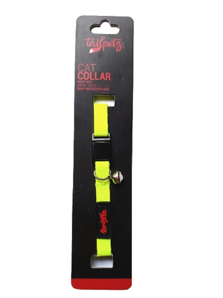 Tailpetz Cat Color Easy & Safety Lock Lime Ayarlanır Kedi Boyun Tasması ürün görseli 1
