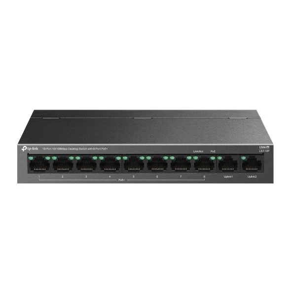 TP-LINK  LS110P 10 Port 10/100 Mbps Switch ürün görseli 1