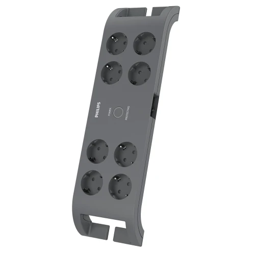 PHILIPS SPN3180A/62, 8 Soket, Akım Korumalı Priz, 900 Joules, 2Mt Kablo, (Gri) ürün görseli 1