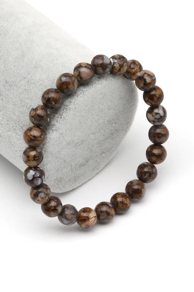 Fire Lace Opal Doğal Taş Bileklik 8 mm Küre Kesim ürün görseli 1
