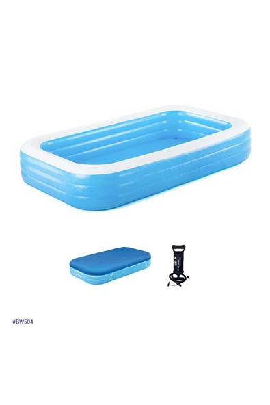 Büyük Şişme Havuz Seti 305x183x56cm Bw 54009- Full Set ( Pompa Örtü) ürün görseli 1
